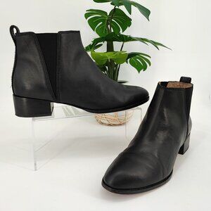 Madewell Woman’s The Carina Black Leather  Boot Booties H010 Size 9 US